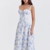 Strappy Back Tie-Up Corset Midi Dress Strappy Back Tie-Up Corset Midi Dress