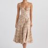 Strappy Back Tie-Up Corset Midi Dress Strappy Back Tie-Up Corset Midi Dress