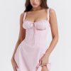 Strappy Corset Back Tie-Up Mini Dress Strappy Corset Back Tie-Up Mini Dress