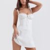 Strappy Corset Back Tie-Up Mini Dress Strappy Corset Back Tie-Up Mini Dress