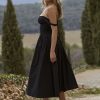Strappy Corset Flowy Midi Dress With Pocket Strappy Corset Flowy Midi Dress With Pocket