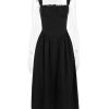 Strappy Corset Flowy Midi Dress With Pocket Strappy Corset Flowy Midi Dress With Pocket