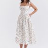 Strappy Corset Flowy Midi Dress With Pocket Strappy Corset Flowy Midi Dress With Pocket