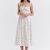 Strappy Corset Flowy Midi Dress With Pocket Strappy Corset Flowy Midi Dress With Pocket