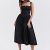 Strappy Corset Flowy Midi Dress With Pocket Strappy Corset Flowy Midi Dress With Pocket