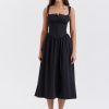 Strappy Corset Flowy Midi Dress With Pocket Strappy Corset Flowy Midi Dress With Pocket