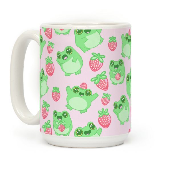 Strawberry Frogs Pattern Coffee Mug Strawberry Frogs Pattern Coffee Mug