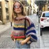 Striped Fuzzy Knit Sweater Striped Fuzzy Knit Sweater