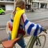 Striped Fuzzy Knit Sweater Striped Fuzzy Knit Sweater