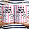 Striped This Belongs To - Personalized White Edge-to-Edge Mug Striped This Belongs To - Personalized White Edge-to-Edge Mug