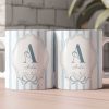 Stripes Monogram Custom Name Mug - Personalized Mug Stripes Monogram Custom Name Mug - Personalized Mug