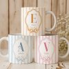 Stripes Monogram Custom Name Mug - Personalized Mug Stripes Monogram Custom Name Mug - Personalized Mug