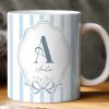 Stripes Monogram Custom Name Mug - Personalized Mug Stripes Monogram Custom Name Mug - Personalized Mug