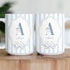 Stripes Monogram Custom Name Mug - Personalized Mug Stripes Monogram Custom Name Mug - Personalized Mug