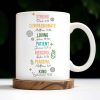 Strong, Compassionate, Loving, Patient, Merciful, Peaceful, Kind, Flowers and Stars - Personalized Custom Coffee Mug - NUR014_MG Strong, Compassionate, Loving, Patient, Merciful, Peaceful, Kind, Flowers and Stars - Personalized Custom Coffee Mug - NUR014_MG