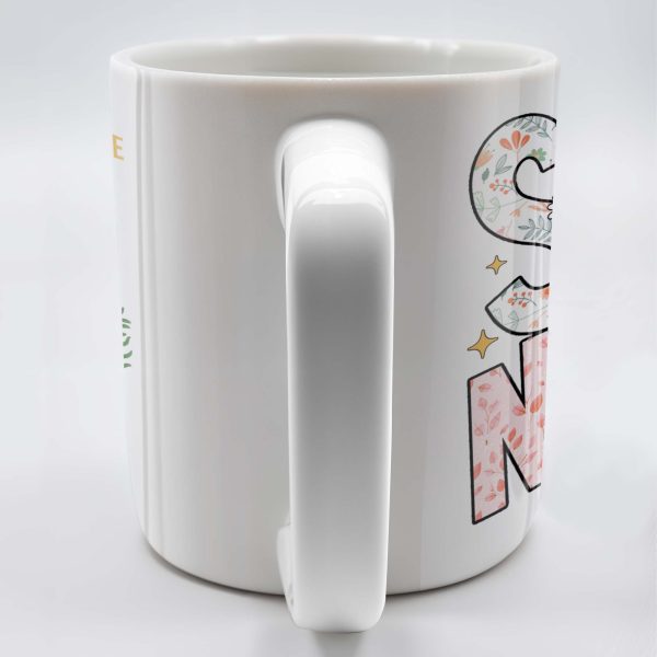Strong, Compassionate, Loving, Patient, Merciful, Peaceful, Kind, Flowers and Stars - Personalized Custom Coffee Mug - NUR014_MG Strong, Compassionate, Loving, Patient, Merciful, Peaceful, Kind, Flowers and Stars - Personalized Custom Coffee Mug - NUR014_MG