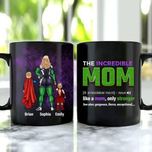 Stronger Mom 05HUDT190423TM Personalized Black Mug