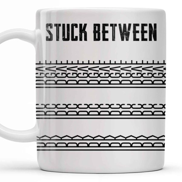 Stuck Between With Chain Link Patterns - Personalized Custom Coffee Mug - FAM384_MG