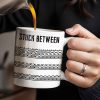 Stuck Between With Chain Link Patterns - Personalized Custom Coffee Mug - FAM384_MG
