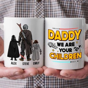 Stwa Galaxy Dad We Are Your Children - Gift For Father's Day - Personalized Ceramic Mug