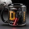 Stwa Galaxy Star Initial Darth Vader - Personalized Accent Mug - Gift For Movie Fans NL122