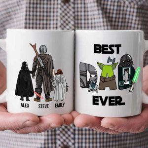 Stwa My Dad And Me In The Adventure Go To Space - Gift For Father's Day - Personalized Ceramic Mug