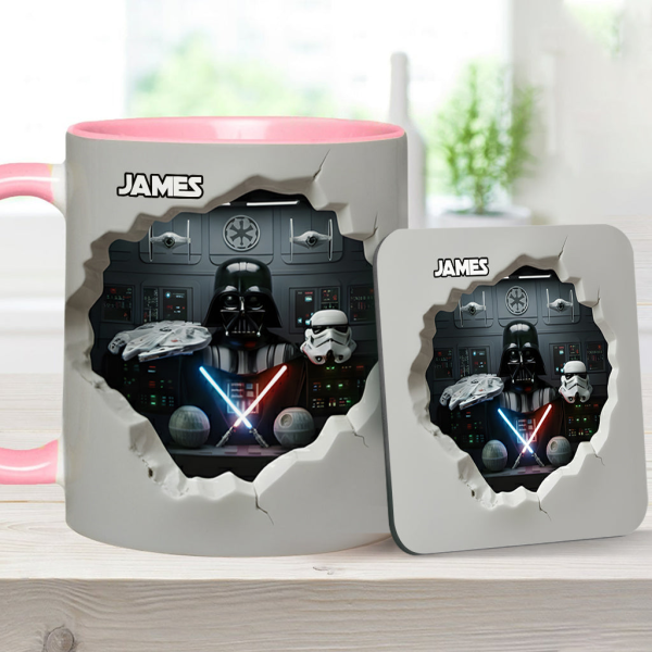 Stwa Welcome To The Dark Side In Galaxy Star - Personalized Accent Mug - Gift For Movie Fans NL122