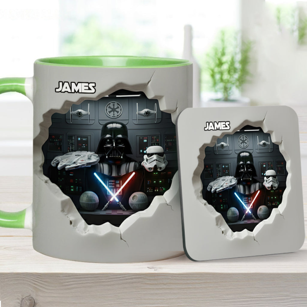 Stwa Welcome To The Dark Side In Galaxy Star - Personalized Accent Mug - Gift For Movie Fans NL122