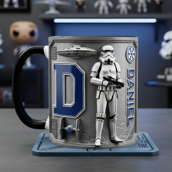 Stwa With Alphabet - Personalized Accent Mug - Gift For Fan Movies HH01 Stwa With Alphabet - Personalized Accent Mug - Gift For Fan Movies HH01