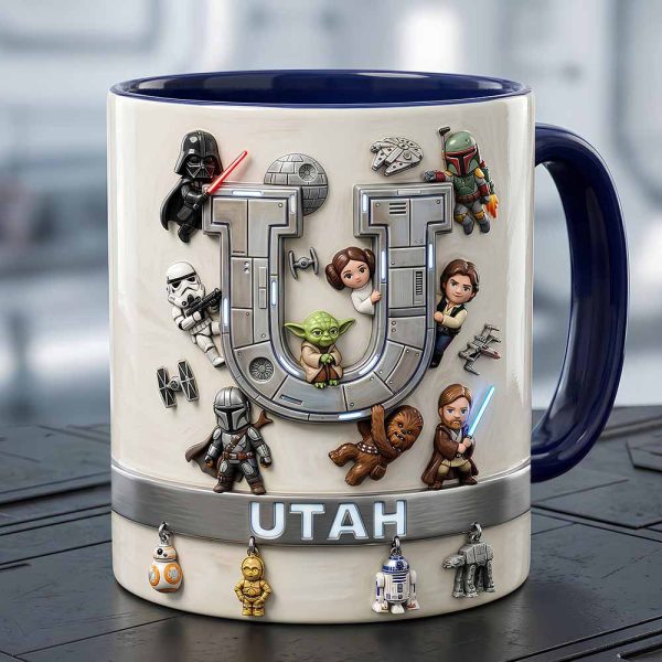 Stwa With Alphabet Initial Letter - Personalized Accent Mug - Gift For Movie Fans HH01 Stwa With Alphabet Initial Letter - Personalized Accent Mug - Gift For Movie Fans HH01