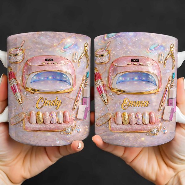 Stylish Nail Art Accessories Design - Personalized Custom Coffee Mug - HOB058_MG Stylish Nail Art Accessories Design - Personalized Custom Coffee Mug - HOB058_MG