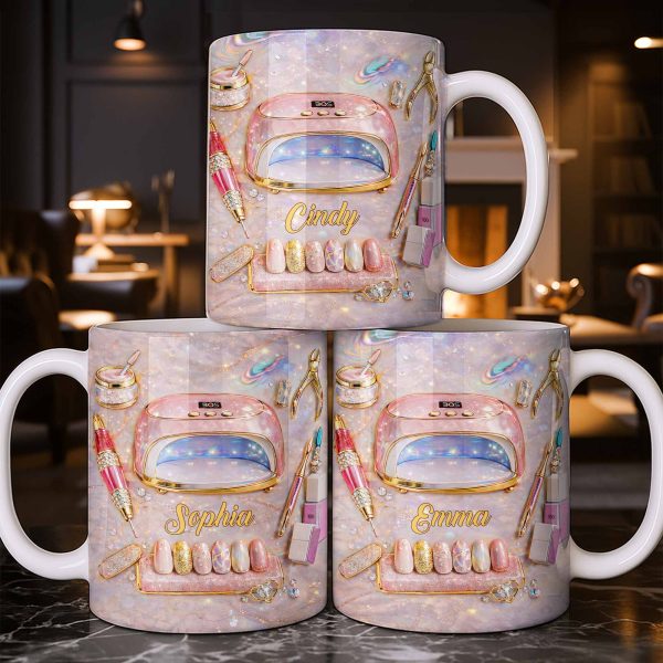 Stylish Nail Art Accessories Design - Personalized Custom Coffee Mug - HOB058_MG Stylish Nail Art Accessories Design - Personalized Custom Coffee Mug - HOB058_MG