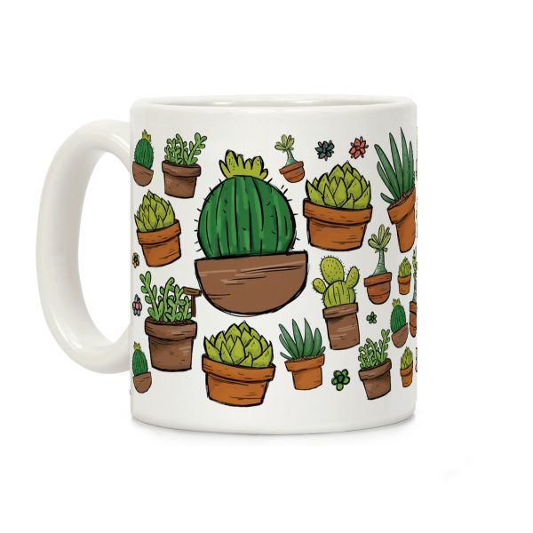 Succulent Pattern Coffee Mug Succulent Pattern Coffee Mug