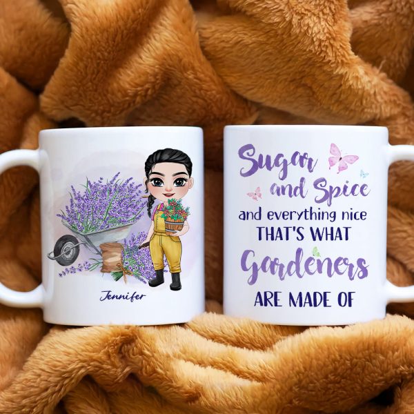 Sugar And Spice, Personalized Mug, Gift For Gardening Sugar And Spice, Personalized Mug, Gift For Gardening