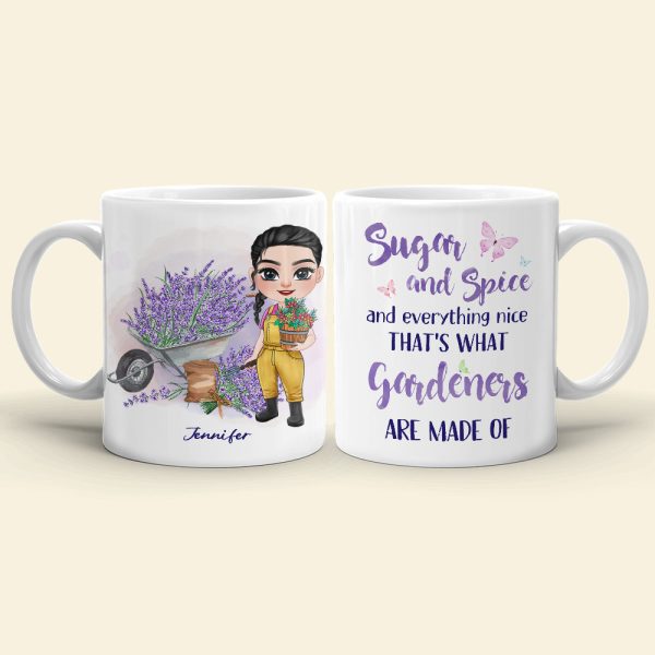 Sugar And Spice, Personalized Mug, Gift For Gardening Sugar And Spice, Personalized Mug, Gift For Gardening