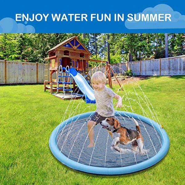 Summer Pet Pool - 150/170cm Inflatable Sprinkler Pad for Dog