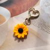Sunflower Love Heart Keychains Sunflower Love Heart Keychains