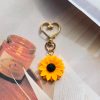 Sunflower Love Heart Keychains Sunflower Love Heart Keychains