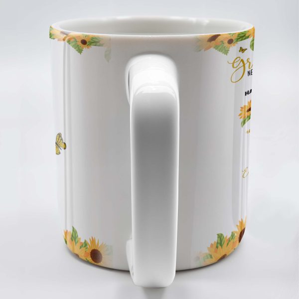 Sunflowers And Butterflies Grandmother To Granddaughter Message - Personalized Custom Coffee Mug - GDT212_MG
