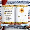 Sunflowers And Butterflies Grandmother To Granddaughter Message - Personalized Custom Coffee Mug - GDT212_MG