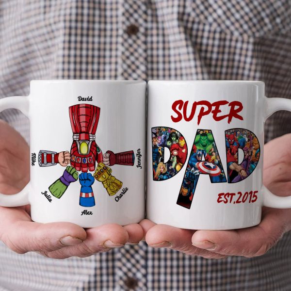 Super Dad Personalized Mug, Gift For Dad-4OHHN090623 Super Dad Personalized Mug, Gift For Dad-4OHHN090623