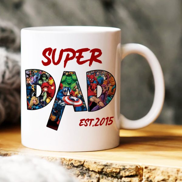 Super Dad Personalized Mug, Gift For Dad-4OHHN090623 Super Dad Personalized Mug, Gift For Dad-4OHHN090623