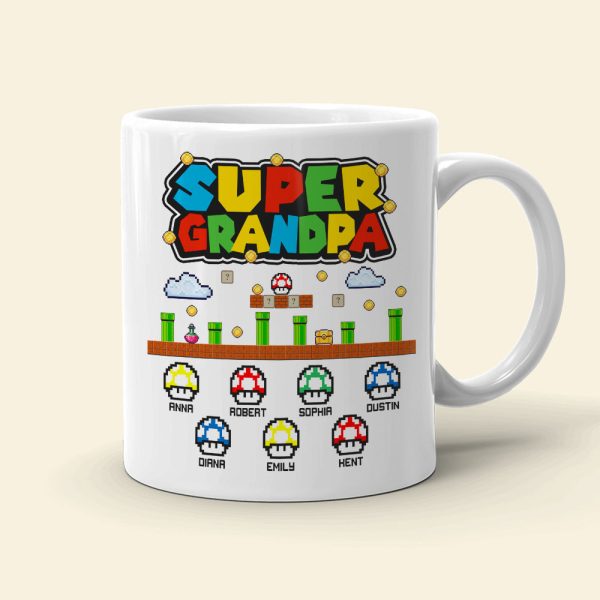 Super Family Personalized White Mug, Family Gift Super Family Personalized White Mug, Family Gift