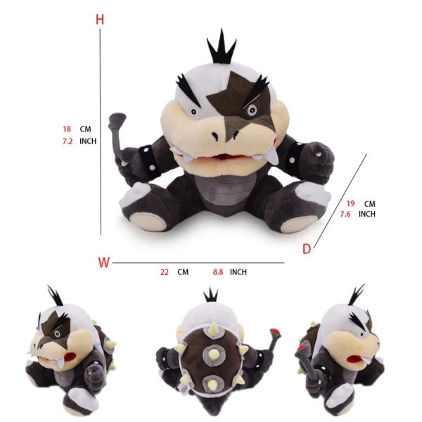 Super Mario Bros Plush Toys - Adorable Bowser Jr, Meowser & Lemmy Dolls