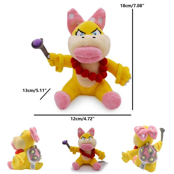 Super Mario Bros Plush Toys - Adorable Bowser Jr, Meowser & Lemmy Dolls