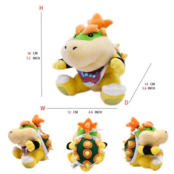 Super Mario Bros Plush Toys - Adorable Bowser Jr, Meowser & Lemmy Dolls