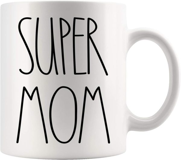 Super Mom Coffee Mug, Best Super Mom Ever Gift for Mother, Mothers Day Birthday Christmas Gift for Mom from Daughter Son Kids Super Mom Coffee Mug, Best Super Mom Ever Gift for Mother, Mothers Day Birthday Christmas Gift for Mom from Daughter Son Kids