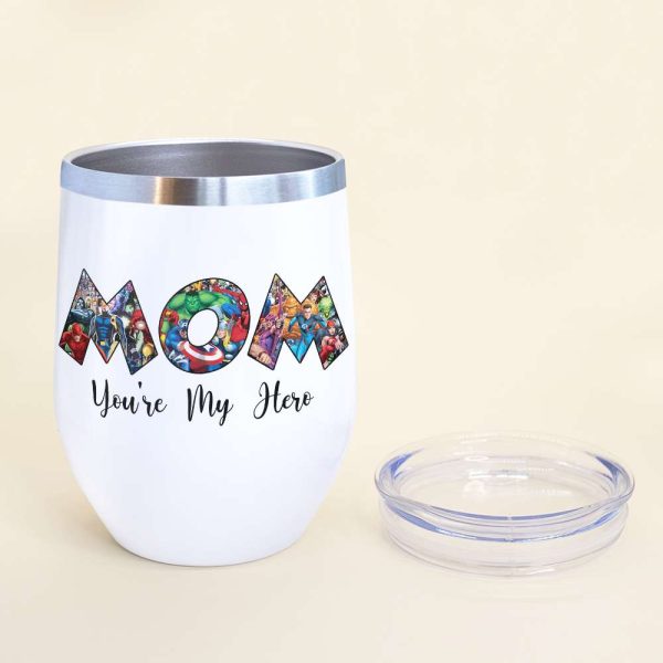 Super Mom, You're My Hero Personalized Wine Tumbler Mother's Day Gift For Mom Super Mom, You're My Hero Personalized Wine Tumbler Mother's Day Gift For Mom