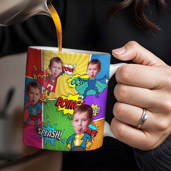 Superhero Adventures Await Capture Fun Moments Mug - Personalized Custom Coffee Mug - KID019_MG