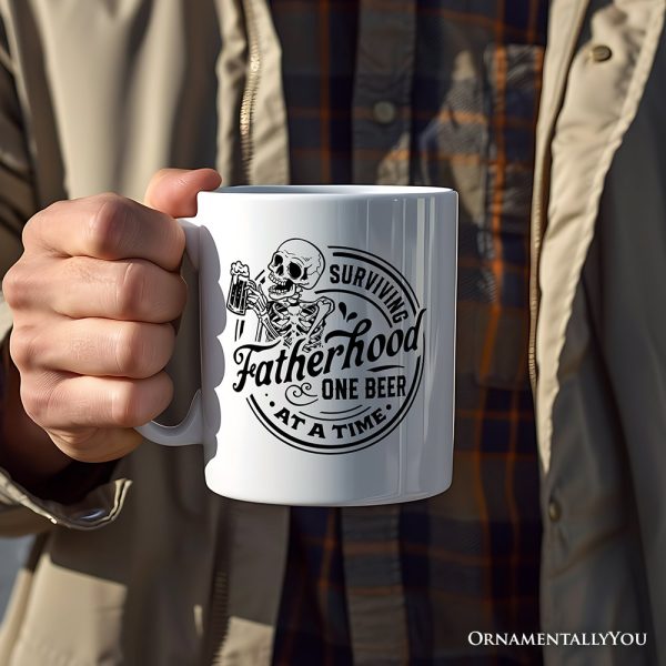 Surviving Fatherhood Personalized Mug, Beer Dad Gift with Custom Name Surviving Fatherhood Personalized Mug, Beer Dad Gift with Custom Name